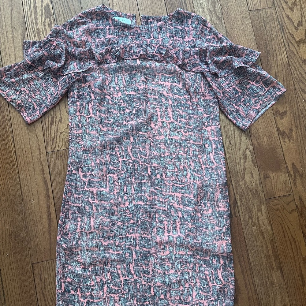 Reiss Roxanne Ruffle Shift Dress, Size 4 - Picture 3 of 6